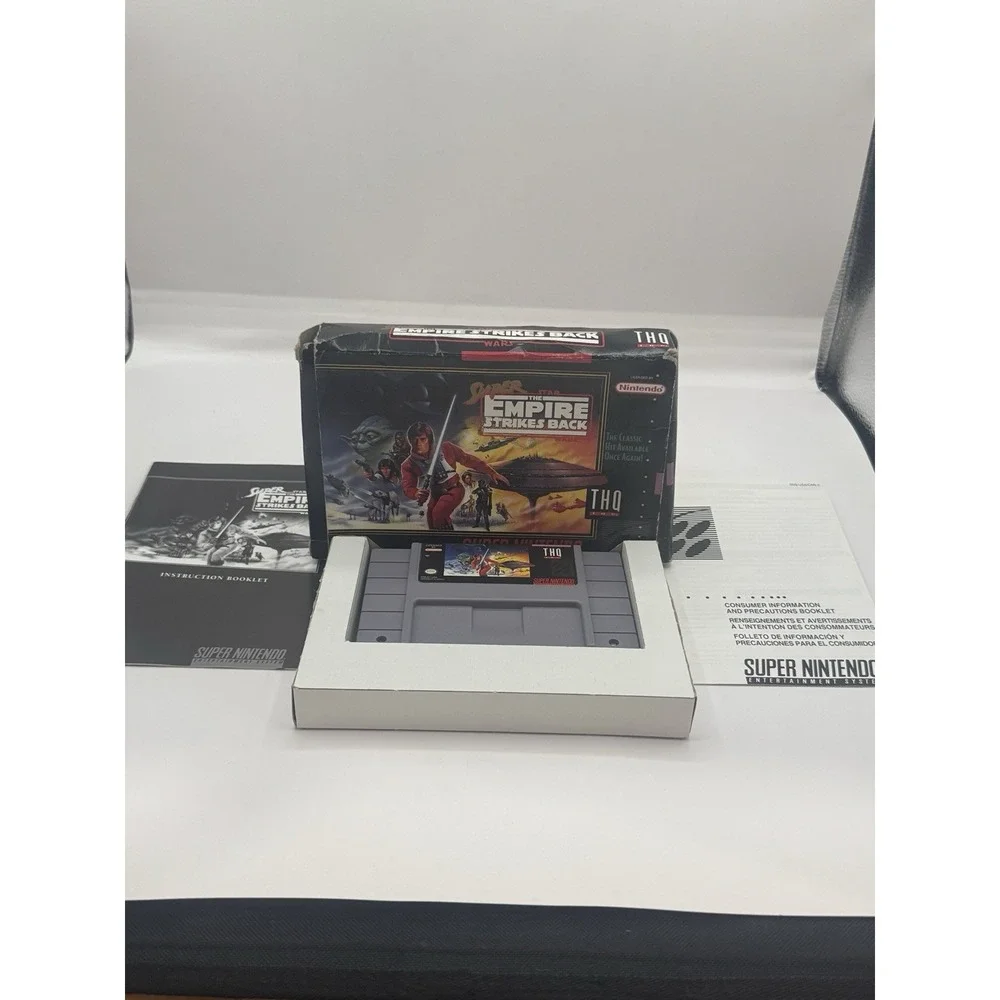 Super Star Wars The Empire Strikes Back SNES Complete CIB Box Manual Tested